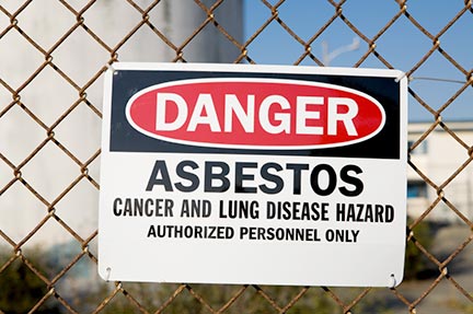 asbestos sign